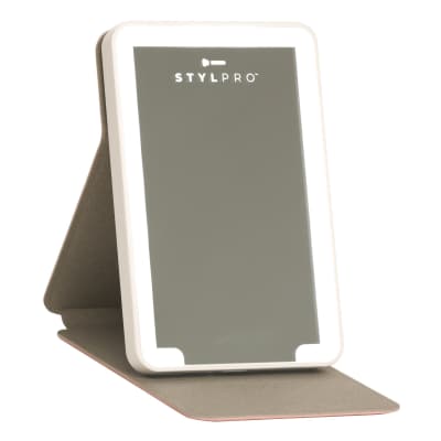 STYLPRO - Mini-Spiegel in Weiß mit LEDs