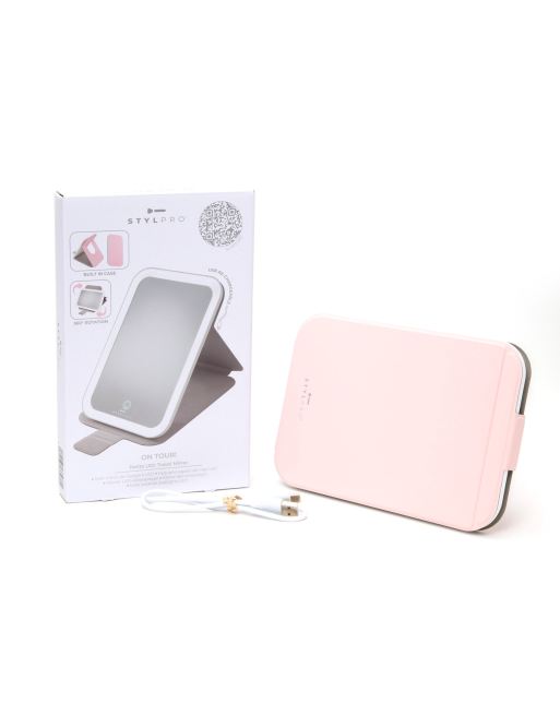 StylPro On Tour Petite LED Travel Mirror in pink, 2 of 4