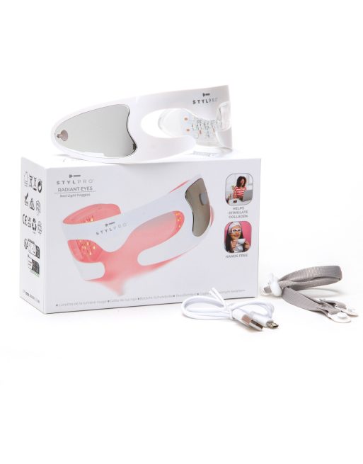 StylPro - Radiant Eyes - Lunettes avec lumière LED rouge - Blanc, 2 de 4