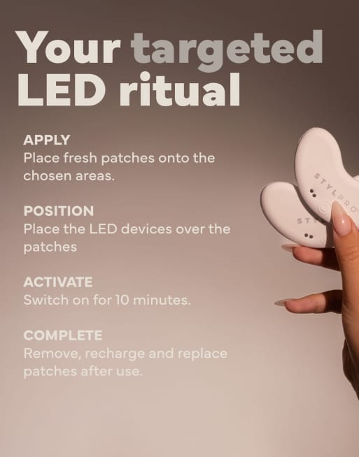 StylPro Red led patch duo in white, 5 of 6
