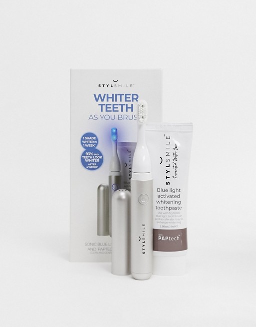 STYLSMILE Sonic Blue Light Toothbrush & PAPtech Teeth Whitening Toothpaste