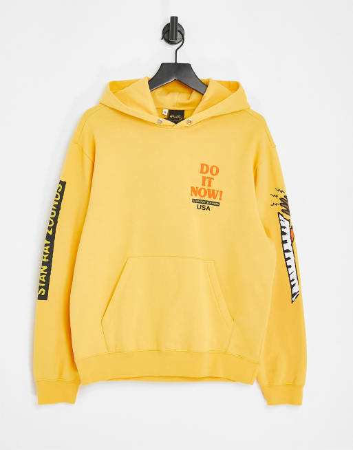 Sudadera amarilla con capucha Sound Of Waves de Stan Ray