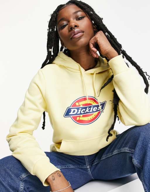 Sudadera amarilla con capucha y logo de Dickies 
