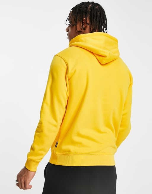 Sudadera amarilla con capucha y parche del logo B-Morgex de Napapijri, 3 de 4