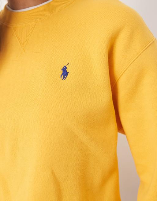 Sudadera amarilla con logo de icono de Polo Ralph Lauren, 2 de 4