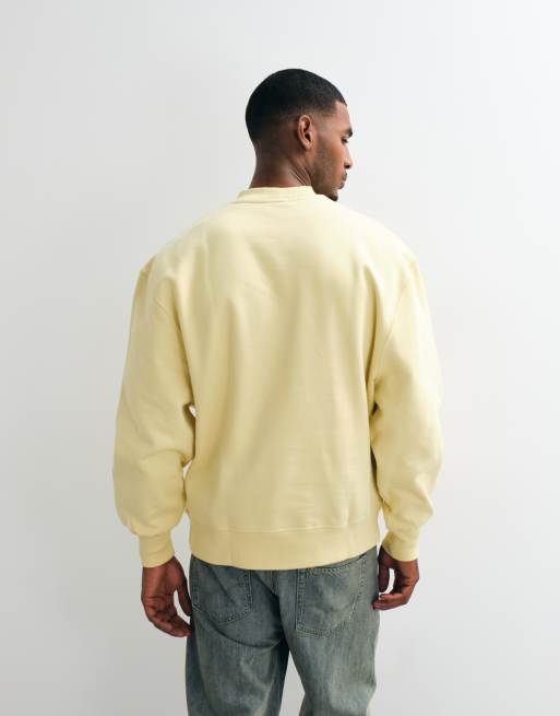 Sudadera amarilla empolvado extragrande de tejido grueso de 400 g/m² premium de ASOS DESIGN, 5 de 5
