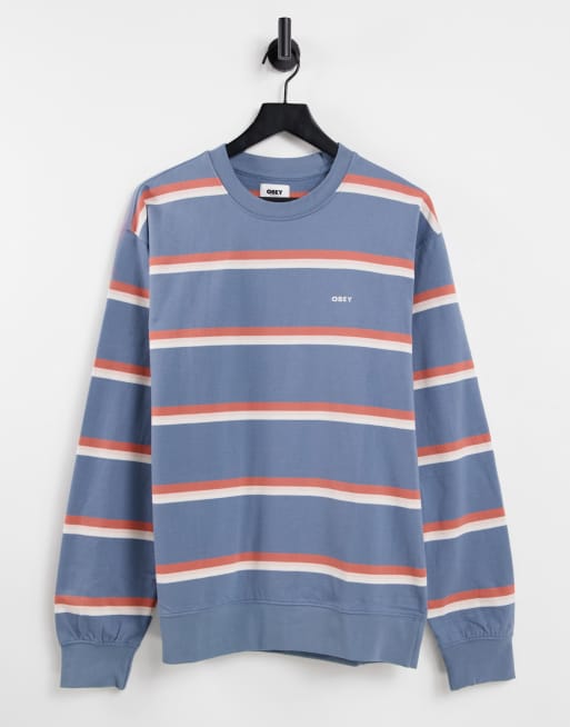 Sudadera azul a rayas Shaker de Obey