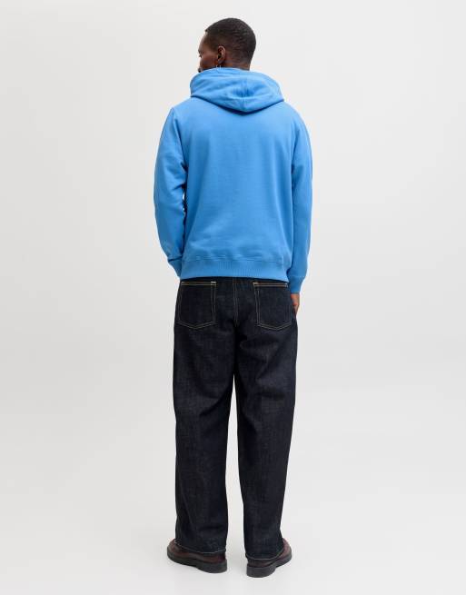 Sudadera azul aguamarina con capucha de Jack & Jones, 2 de 7