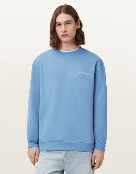 Sudadera azul Bondi con cuello redondo Underground de AllSaints - view 1