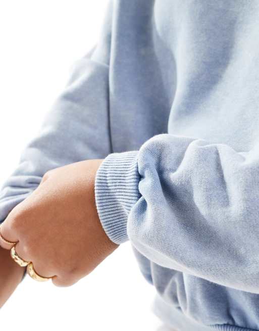 Sudadera azul claro con lavado ácido de Pimkie, 4 de 4