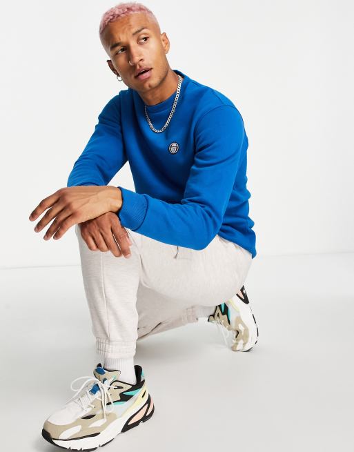 Sudadera azul claro con logo de Sergio Tacchini