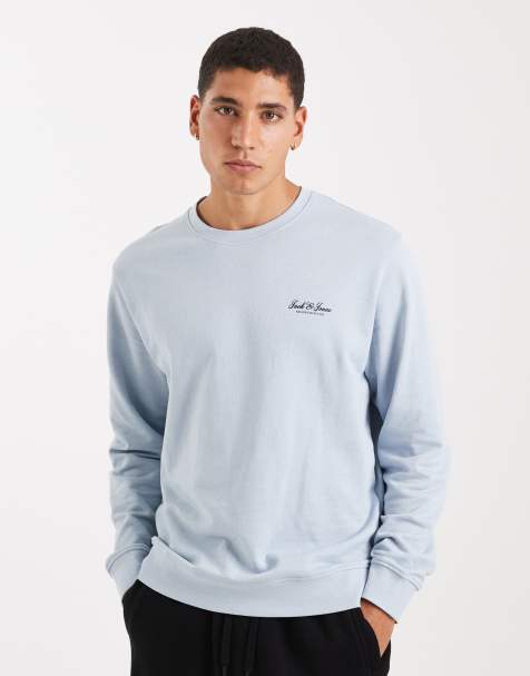Sudadera azul claro con logo de texto de Jack & Jones - view 1