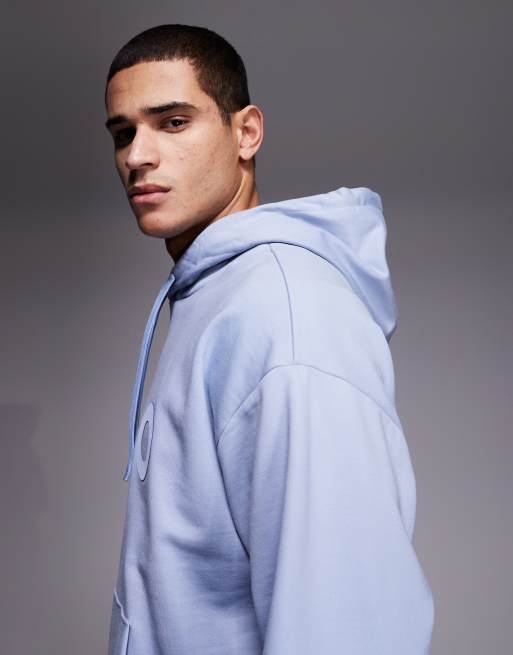 Sudadera azul claro extragrande con capucha y logo grande en el pecho Ditchle de HUGO Red (parte de un conjunto), 4 de 5