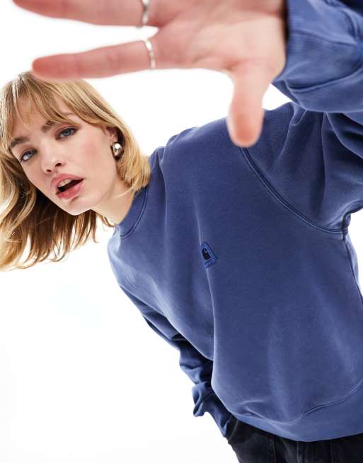 Sudadera azul con acabado tintado Nelson de Carhartt WIP