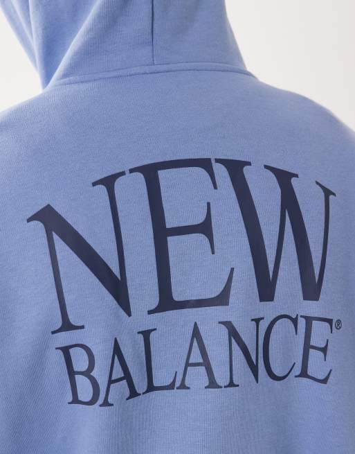 Sudadera azul con capucha de felpa Reimagined de New Balance, 4 de 5