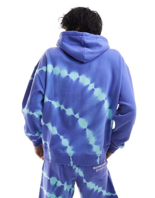 Sudadera azul con capucha y efecto tie dye de Santa Cruz (parte de un conjunto), 3 de 4