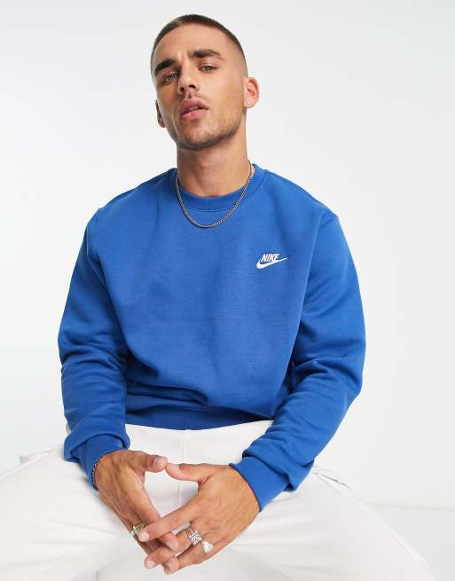 Sudadera azul con cuello redondo Club de Nike