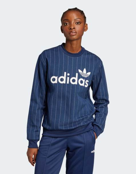 Sudadera azul con estampado gráfico de raya diplomática de adidas Originals - view 1