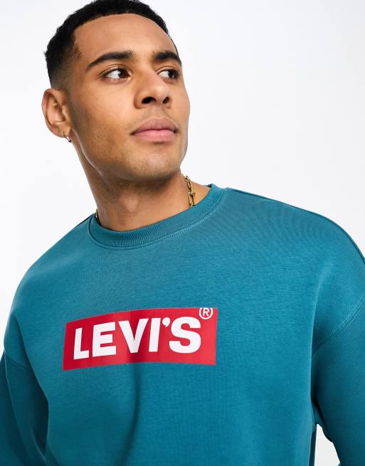 Sudadera azul con logo Boxtab de Levi's
