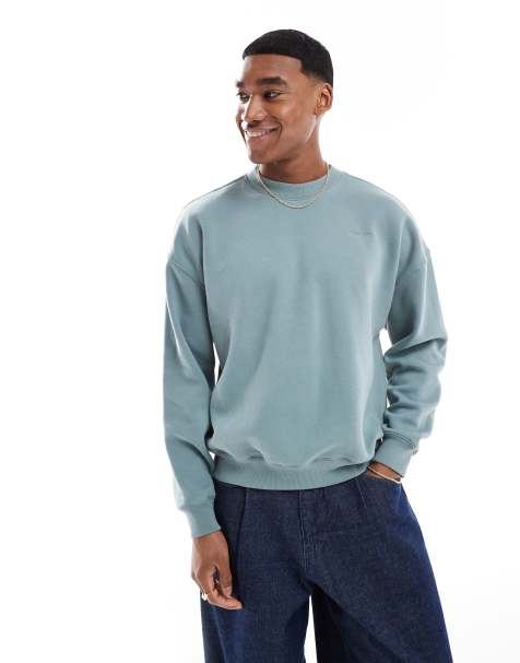 Sudadera azul de corte cuadrado con cuello redondo de Hollister - view 1
