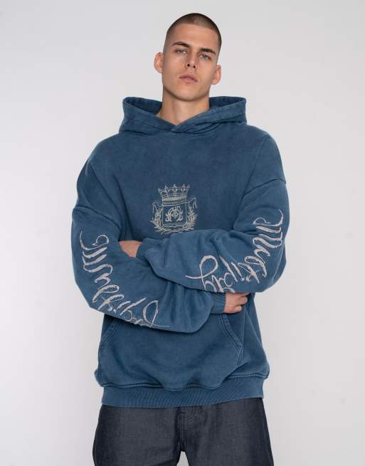 Sudadera azul desfile extragrande con capucha Royalty de Multiply Apparel