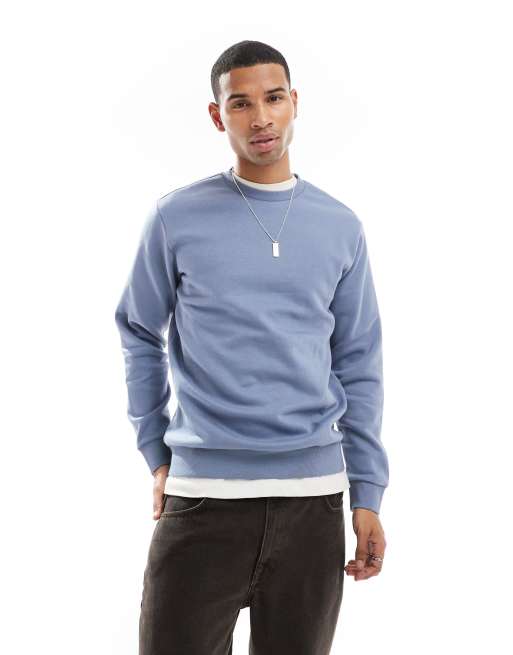 Sudadera azul empolvado con cuello redondo de ONLY & SONS