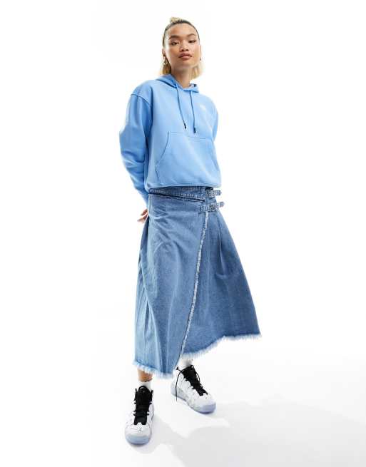 Sudadera azul extragrande básica con capucha de felpa Essential exclusiva en ASOS de The North Face, 3 de 4