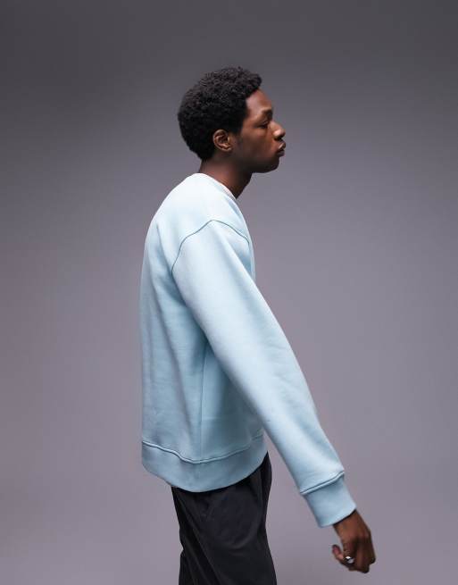 Sudadera azul extragrande de Topman