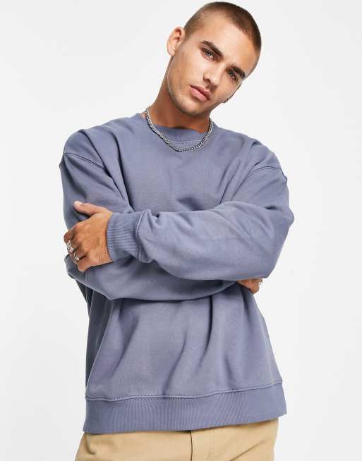 Sudadera azul extragrande de Weekday