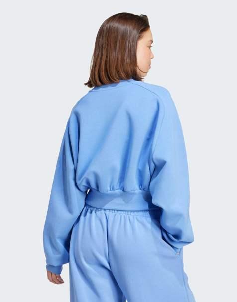 Sudadera azul fusión de corte suelto Soft Lux de adidas Performance - view 1