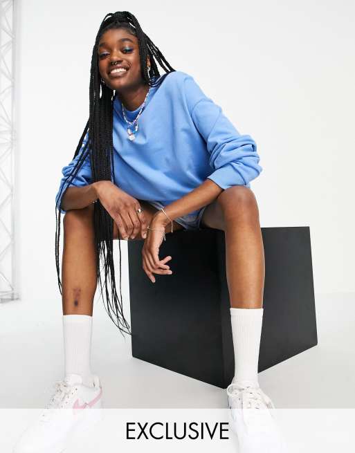 Sudadera azul luminoso extragrande de COLLUSION