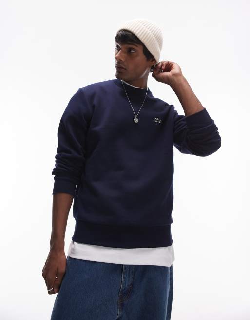 Sudadera azul marino básica con logo de Lacoste, 4 de 4