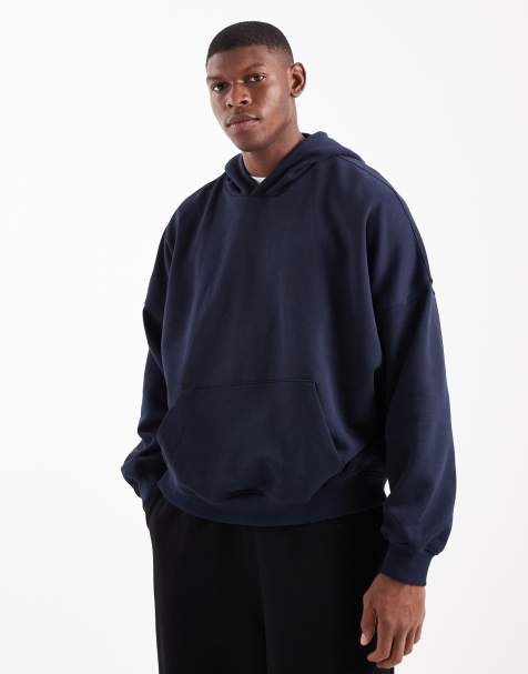 Sudadera azul marino básica ultragrande con capucha de ASOS DESIGN - view 1