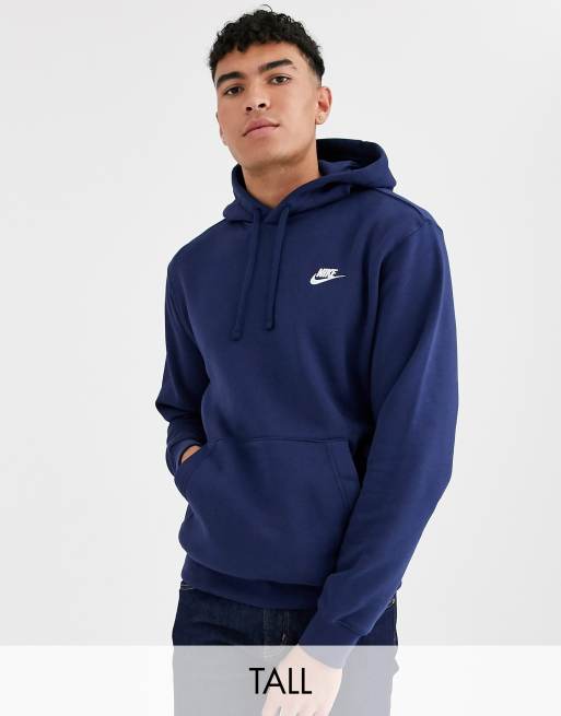 Espectador Concurso A tientas Sudadera azul marino con capucha Club de Nike Tall | ASOS