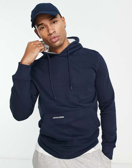 Sudadera azul marino con capucha de Jack & Jones Originals 