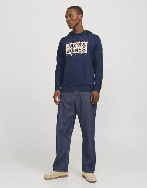 Sudadera azul marino con capucha de Jack & Jones, 2 de 6