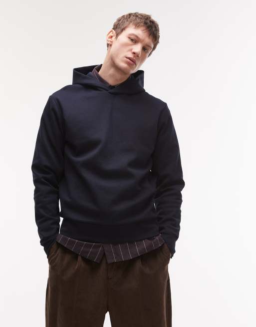 Sudadera azul marino con capucha de Mango