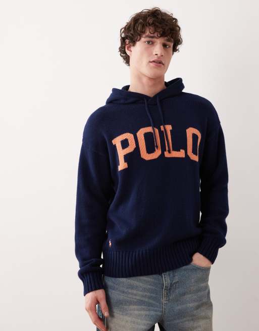 Sudadera azul marino con capucha de punto de Polo Ralph Lauren, 5 de 5