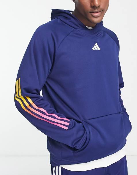 Sudadera roja con capucha y diseño delineado adicolor de adidas Originals