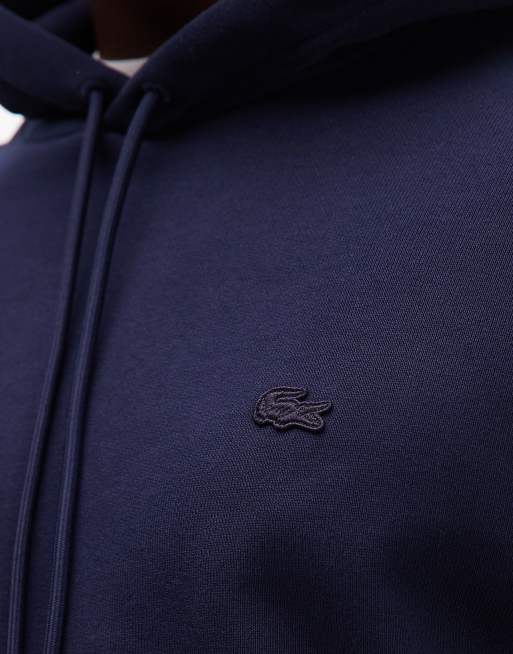 Sudadera azul marino con capucha y logo a tono de Lacoste, 5 de 5