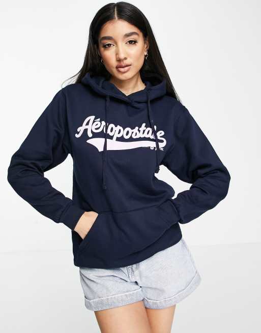 Sudadera azul marino con y logo en el pecho de Aeropostale | ASOS