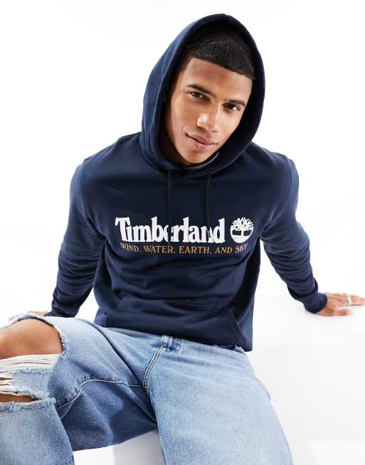 Sudadera azul marino con capucha y logo YC Archive de Timberland