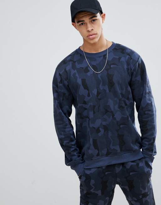 Sudadera discount camuflaje azul