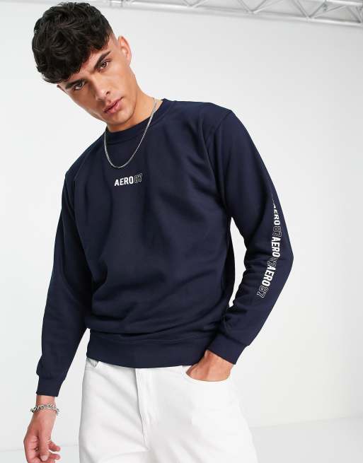 Sudadera azul marino de Aeropostale ASOS