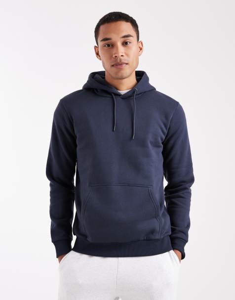 Sudadera azul marino de corte slim con capucha de ONLY & SONS - view 1