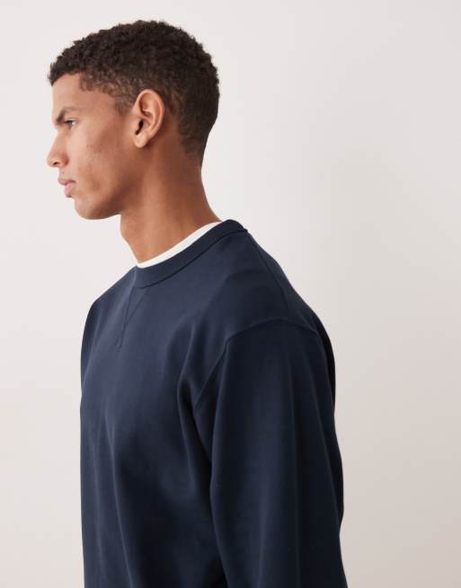 Sudadera azul marino de estilo vintage de Selected, 4 de 5