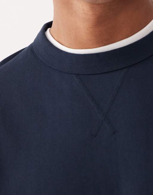 Sudadera azul marino de estilo vintage de Selected, 5 de 5