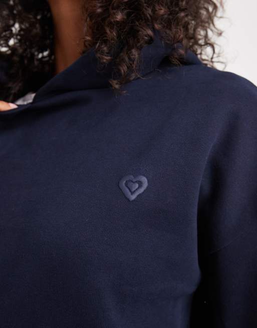 Sudadera azul marino extragrande con capucha de Miss Selfridge, 3 de 4