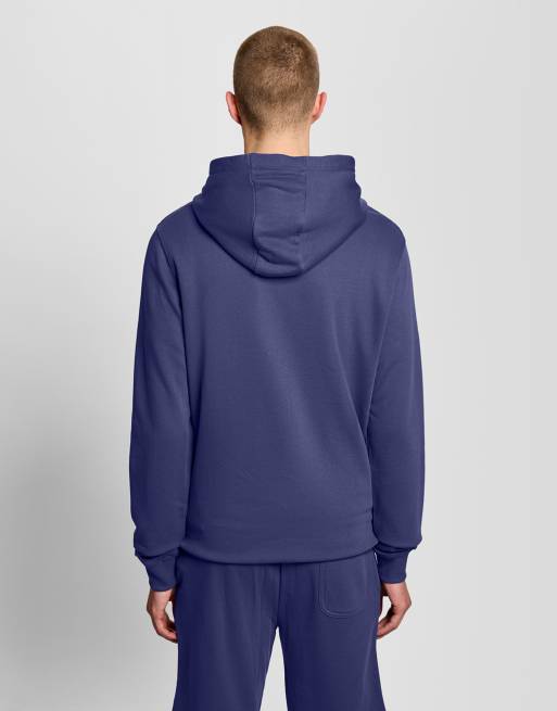 Sudadera azul marino intenso de capa media sin cierres con capucha de Lyle & Scott, 5 de 6