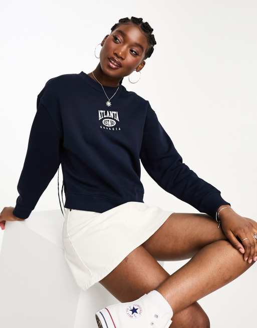 Sudadera azul medio Atlanta de New Look